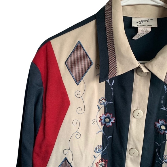 Vintage Western Women’s Button Long Sleeve Shirt Embroidered Size Medium - Picture 2 of 5